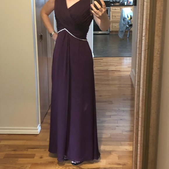 Purple long bridesmaid dress - Picture 1 of 7
